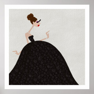 Affiche Black Ballroom Mercredi Soirée Glamour Mode Art