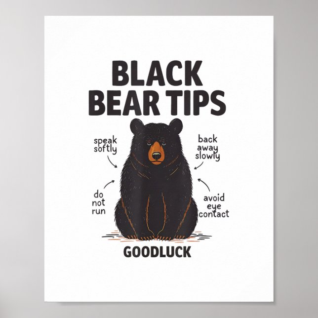Affiche Black Bear Tips bonne chance (Devant)
