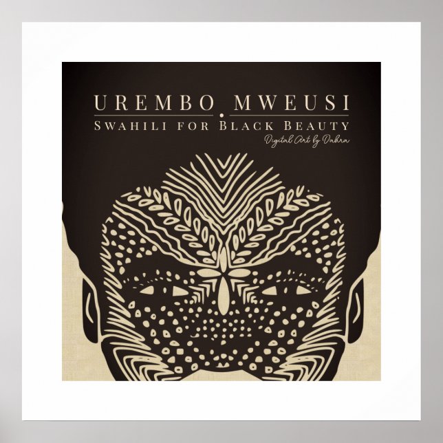 Affiche Black Beauty African Woman Tribal Face Markets (Devant)