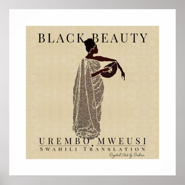 Affiche Black Beauty Une femme africaine détient un patrim (Devant)
