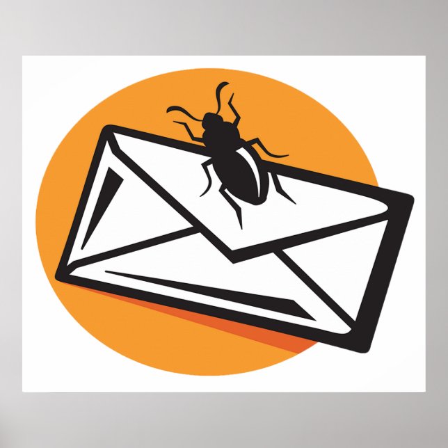 Affiche Black Beetle Insect on Envelope (Devant)