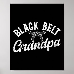 Affiche Black Belt Grandpa Karate Grandpa Karate Grandfath