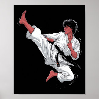 Affiche Black Belt Karate Fighter