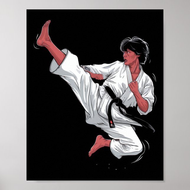 Affiche Black Belt Karate Fighter (Devant)