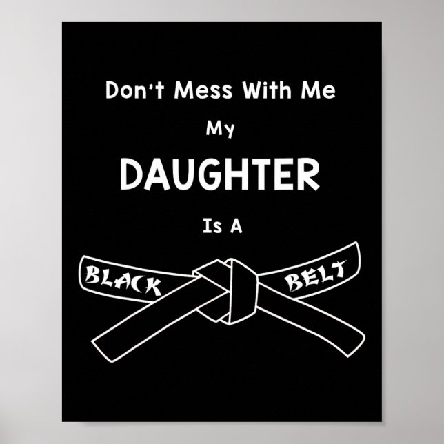 Affiche Black Belt Karate Shirt Comt Hapkido Martial Arts (Devant)