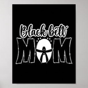 Affiche Black Belt Maman Karate Maman Karate Mère Karate M