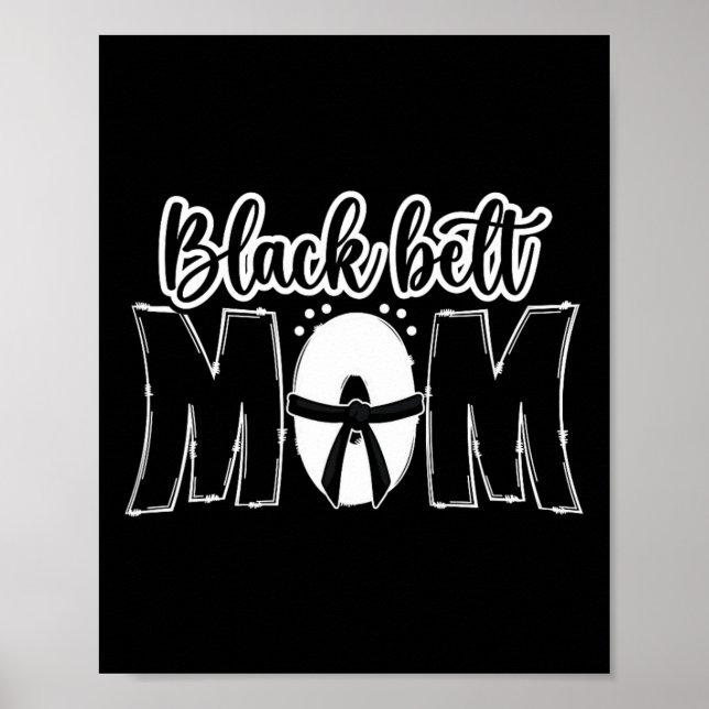 Affiche Black Belt Maman Karate Maman Karate Mère Karate M (Devant)