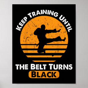 Affiche Black Belt Martial Art Training Karate Tae Kwon Do