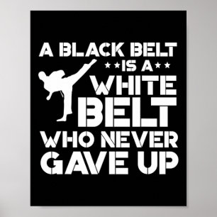 Affiche Black Belt Shirts Taekwondo Karate Cadeau