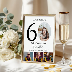 Affiche Black Blanc moderne 60e anniversaire 4 Photo Bienv