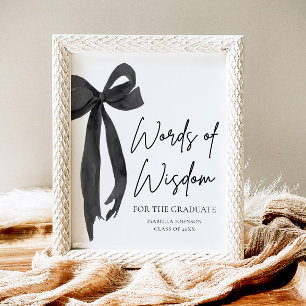 Affiche Black Bow Graduation Party Conseils Paroles de sag