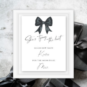 Affiche Black bow nuptiale Combien de baisers