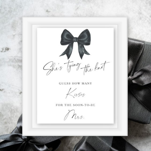 Affiche Black bow nuptiale Combien de baisers (Créateur téléchargé)