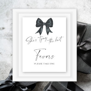 Affiche Black bow nuptiale des faveurs prenez un