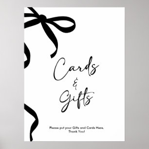 Affiche Black Bow She's Tying the Knot Fête des mariées