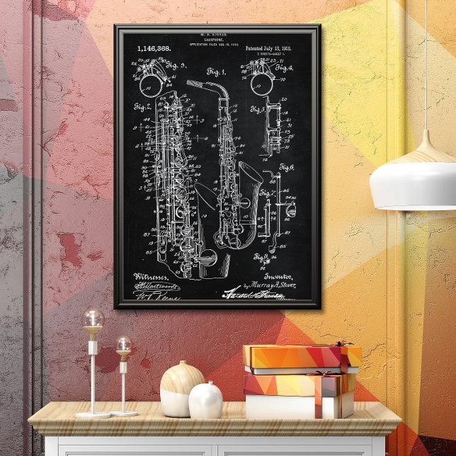 Affiche Black | Brevet saxophone (Créateur téléchargé)