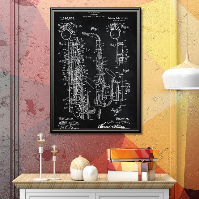 Affiche Black | Brevet saxophone (Créateur téléchargé)