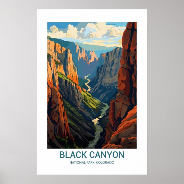 Affiche Black Canyon National Park Colorado USA (Devant)