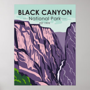 Affiche Black Canyon Of The Gunnison National Park Vintage