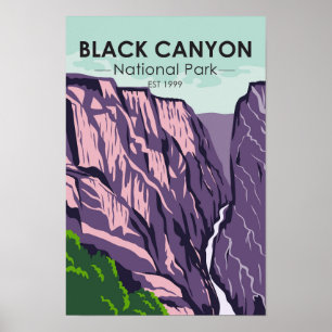 Affiche Black Canyon Of The Gunnison Parc National Vintage