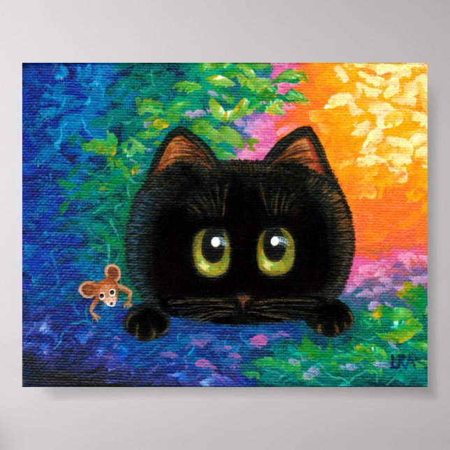 Affiche Black Cat Art Mouse Créationarts (Devant)