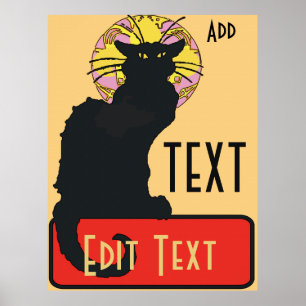Affiche Black Cat,  Blank, edit text