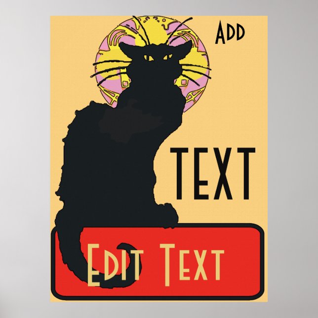 Affiche Black Cat,  Blank, edit text (Devant)