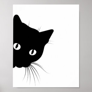 Affiche Black Cat Face