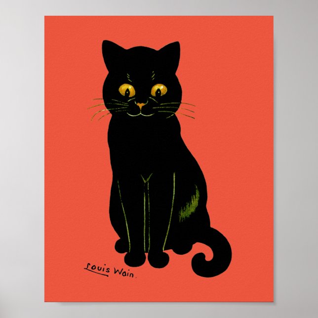 Affiche Black cat, Louis Wain (Devant)