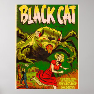 Affiche Black Cat Vintage Comic book The Darling of Comics