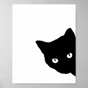 Affiche Black Chat Sens Blanc