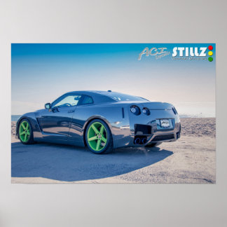 Affiche Black Chrome GTR Sur L'Affiche De La Plage