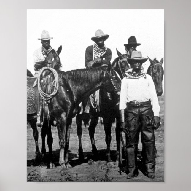 Affiche Black Cowboys À Bonham Texas 1890 (Devant)
