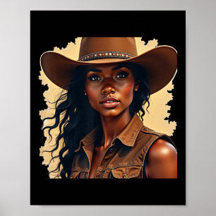 Affiche Black Cowgirls Melanin Women Western Rodeo Texas W
