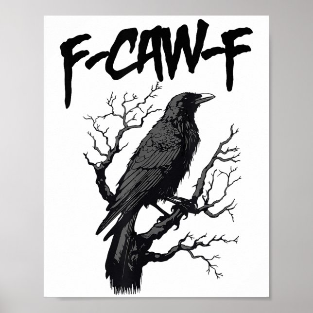 Affiche Black Crow, F-caw-f Funny Black Bird (Devant)