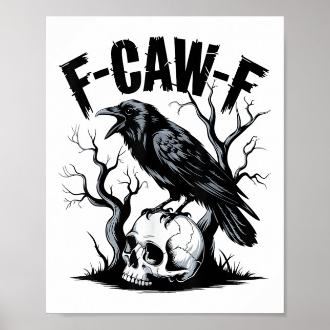 Affiche Black Crow, F-caw-f Funny Black Bird (Devant)