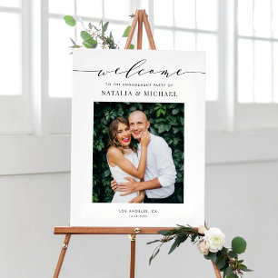 Affiche Black Dainty Script Engagement Partie Conception p