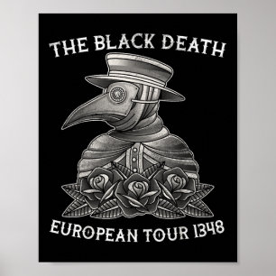 Affiche Black Death, European Tour 18, Peste Doctor, Tatt