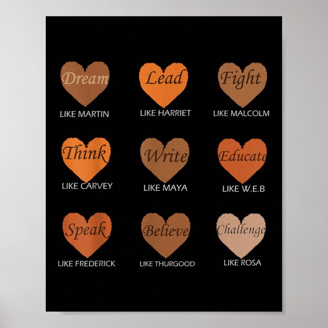 Affiche Black Educated Leader Hearts Célébrer Black Son (Devant)