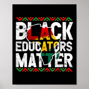 Affiche Black Educators Conception du problème Mois de l'h