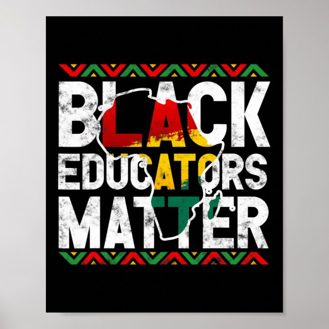 Affiche Black Educators Conception du problème Mois de l'h (Devant)