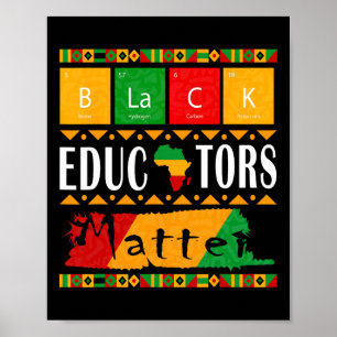 Affiche Black Educators Probleme Black History Moth Pride
