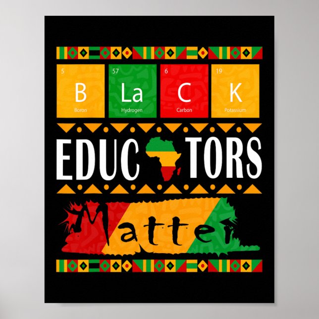 Affiche Black Educators Probleme Black History Moth Pride (Devant)