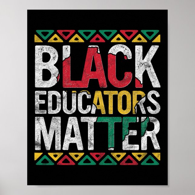 Affiche Black Educators Problème Cadeau Histoire Mois Ense (Devant)