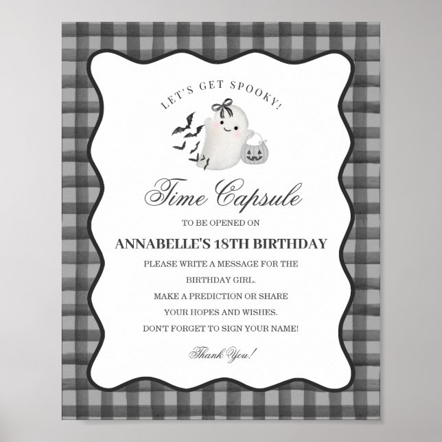 Affiche Black En vichy Little Boo Ghost Temps Capsule Jeu (Devant)