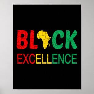 Affiche Black Excellence Black Histoire Mois Bhm Hommes Fe