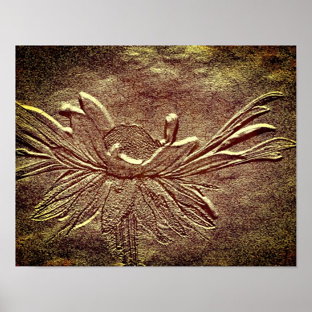Affiche Black Eyed Susan Flower Art Effet sculpté (Devant)