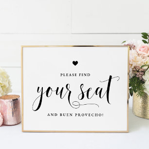 Affiche Black Find Your Seat and Buen Provecho Mariage