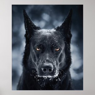 Affiche Black German Shepherd