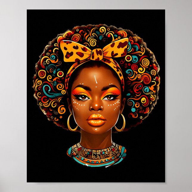 Affiche Black Girl Magic Afro Melanin Queen African Americ (Devant)